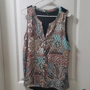 Button down tank top